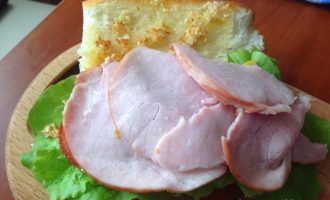 Теплый сэндвич с чесноком 6
